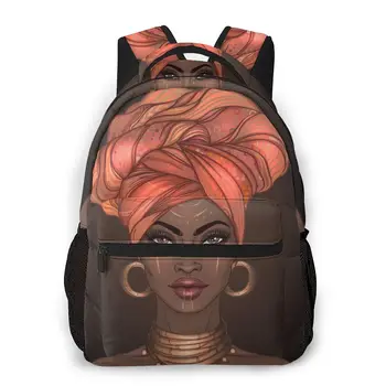 

Backpack Women Shoulder Bag For Teenage Girls African American Pretty Girl Bagpack Female Ladies School Backpack