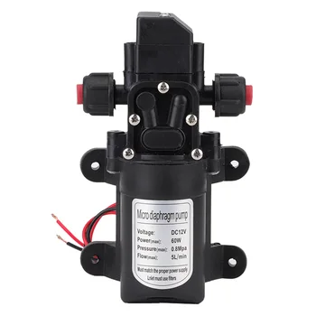 

DC 12V 60W Micro Electric Diaphragm Water Pump Automatic Switch 5L/min High Pressure Camping Boat Car Washing Spray Water Pump