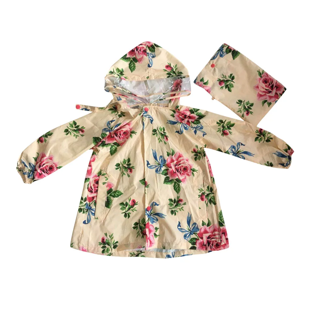 Дождевик, плащ, детская дождевая куртка для мальчиков и девочек, легкая дождевая одежда с цветочным принтом, плетеная одежда, Regenjas chubasquero nigno chuva