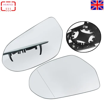 

MagicKit UK Stock Heated 2x Wing Door Mirror Glass Left+Right Fit for Audi A6 C7 2011-2019 4G0857535B, 4G0857536A