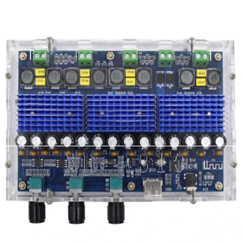 XH-A310 Bluetooth 5 0 TPA3116 D2 цифровой усилитель мощности стерео плата 4 канала 50Wx2 + 100Wx2