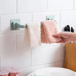 Самоклеящаяся вешалка для полотенец для ванной комнаты, пластиковая настенная вешалка для ванной, вешалка для полотенец, аксессуары для