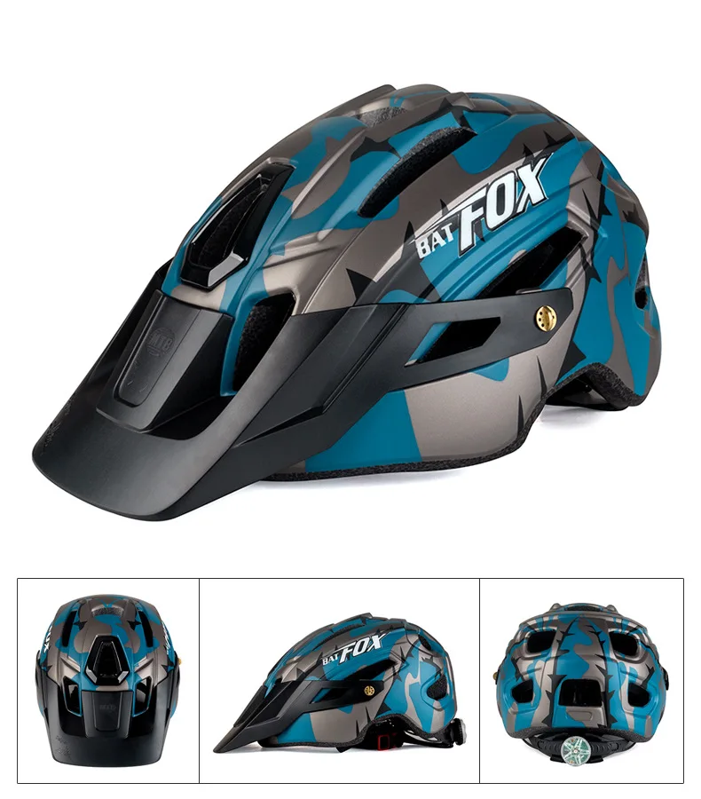 BATFOX Bicycle Helmet Ultralight Cycling Helmet Road Mountain MTB Helmet Casco Ciclismo Integrally-molded Bike Helmet 56-62 cm