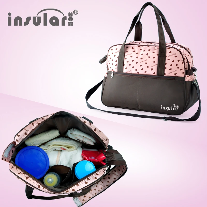 

2020 Insular Diaper bags Fordable Reusable Cross-body Shoulder bags Large Capacity Maternity Nappy Bag Waterproof Bag Mummy bag