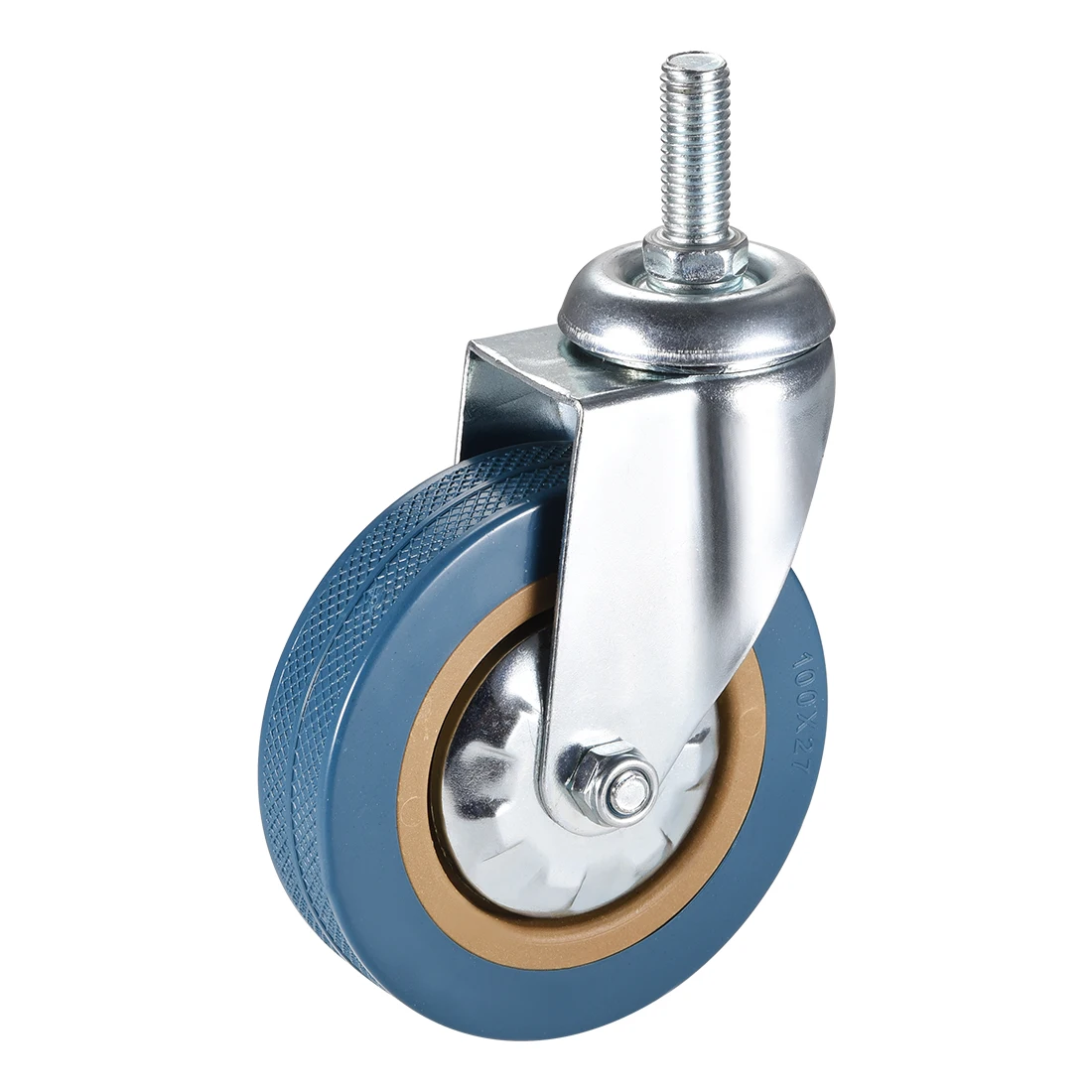 

uxcell Swivel Caster Wheels PVC Caster 4 Inch Dia Wheel M12 x 30mm Threaded Stem 100lb Capacity