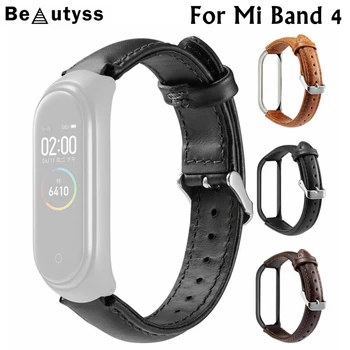 

Beautyss Bracelet for Xiaomi Mi Band 4 Sport Strap watch Leather Metal Case For xiaomi mi band 4 bracelet Miband 4 Strap
