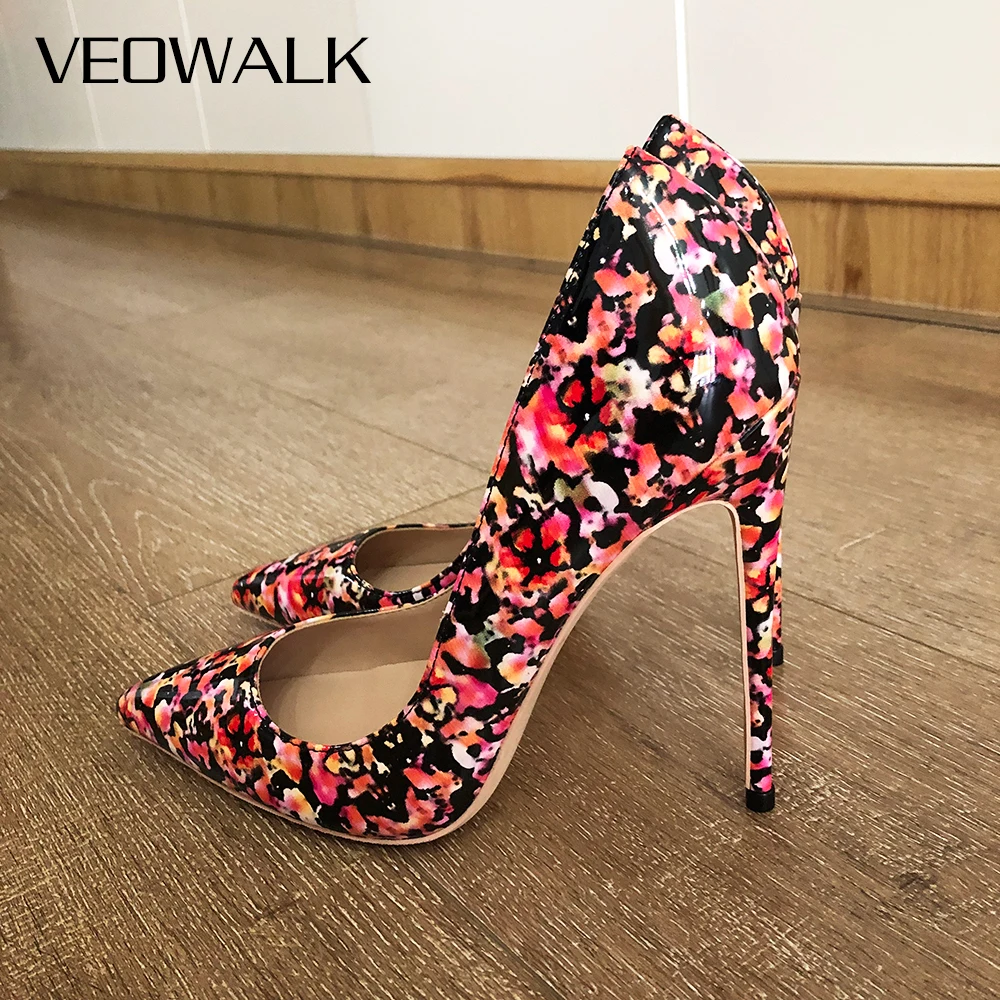 Women Shoes Fashion Floral Single Toe Pointed Fashion Women High Print  Heels Shoes Thin Women's high heels Pink 6.5 - Walmart.com