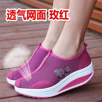 

Women Tennis Shoes 2019 Female Gym Sport Sneakers Stability Light Breathable Mesh Air Mesh Thick Sole Trainers Tenis Feminino