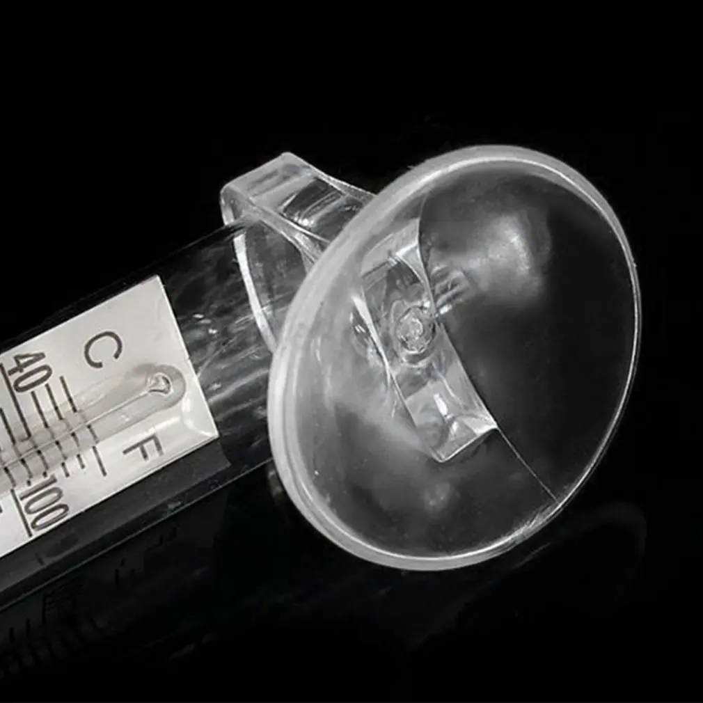 5 шт. ZY-01 мини точный стеклянный измеритель аквариума стеклянный термометр для измерения температуры воды с одной сильной присоской