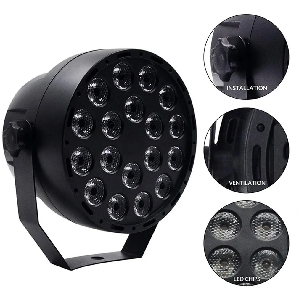 ICOCO 18 Вт Высокая мощность сценический свет RGB 7 режимов DMX управление светодиодный звуковой активированный светодиодный Par огни сценический эффект освещение для вечерние DJ