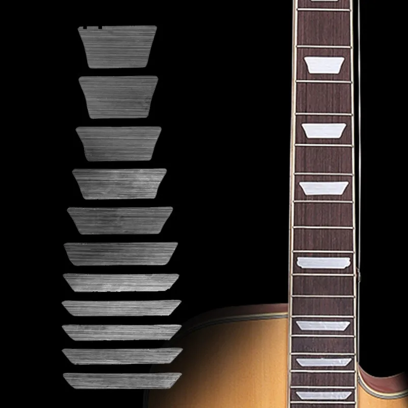 OOTDTY Thin Trapezoid Fretboard Decal Marker Inlay Sticker For Electric Acoustic Guitar | Спорт и развлечения