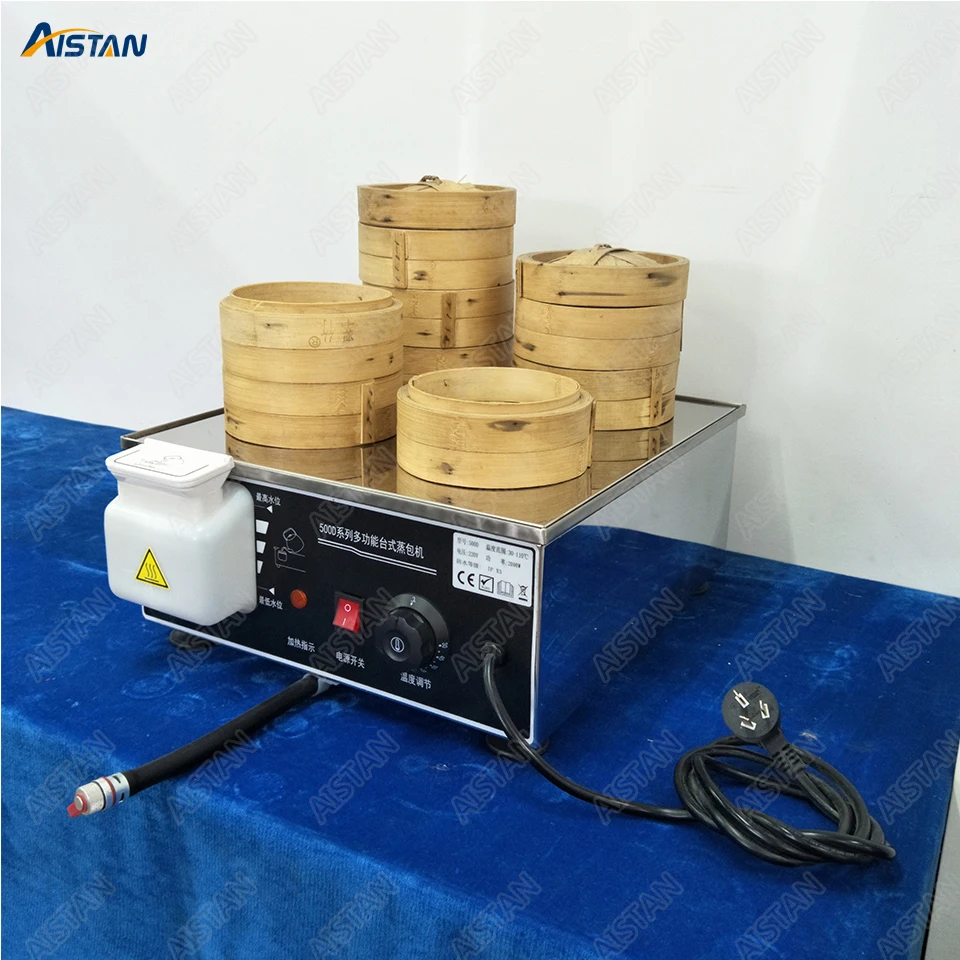 KA500D-4 220V 110V Mini Electric Chinese Bun Steamer Machine Commerical Stainless Steel Food Steamer with 4 steam outlet