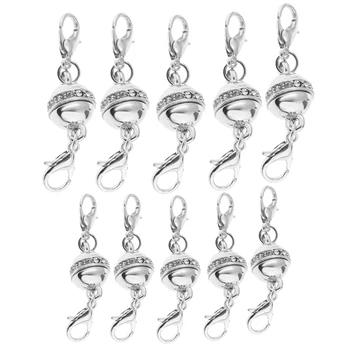 

5pcs Carabiner Ball Swivel Hook Clips Buckles For Making Necklaces, Bracelets