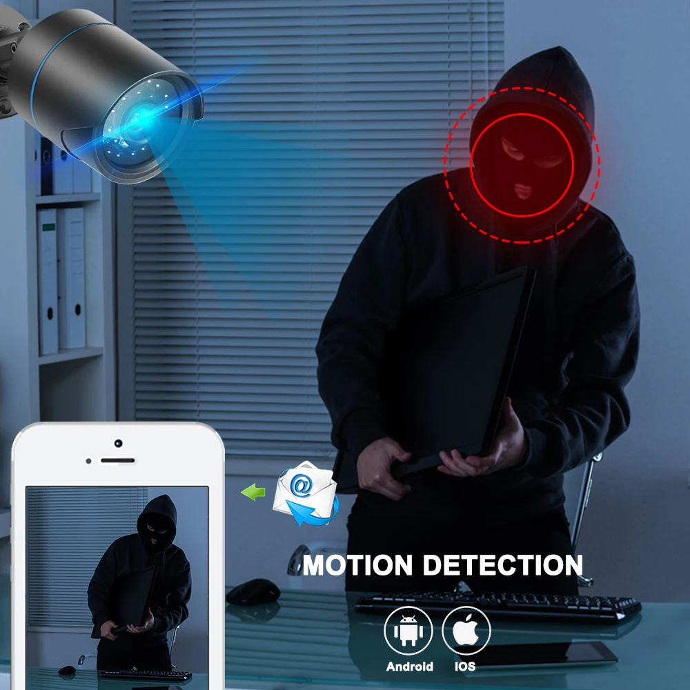720P/1080P AHD Security 5IN1 DVR CCTV Surveillance System With 8PCS Waterproof Outdoor Camera Night Vision Surveillance Kit