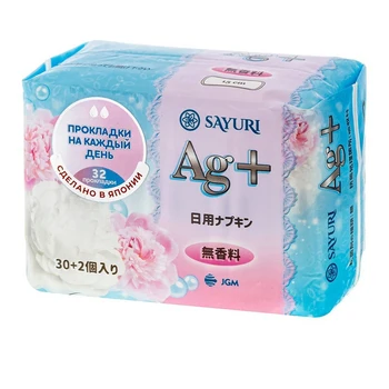 

Daily sanitary pads Sayuri, Argentum +, 32 pcs.