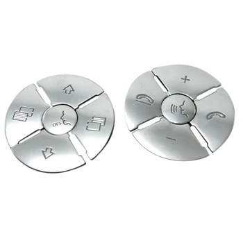 

12Pcs Car Styling Steering Wheel Button Covers Trim Stickers for Mercedes Benz R ML GL CLS SLK Silver ABS