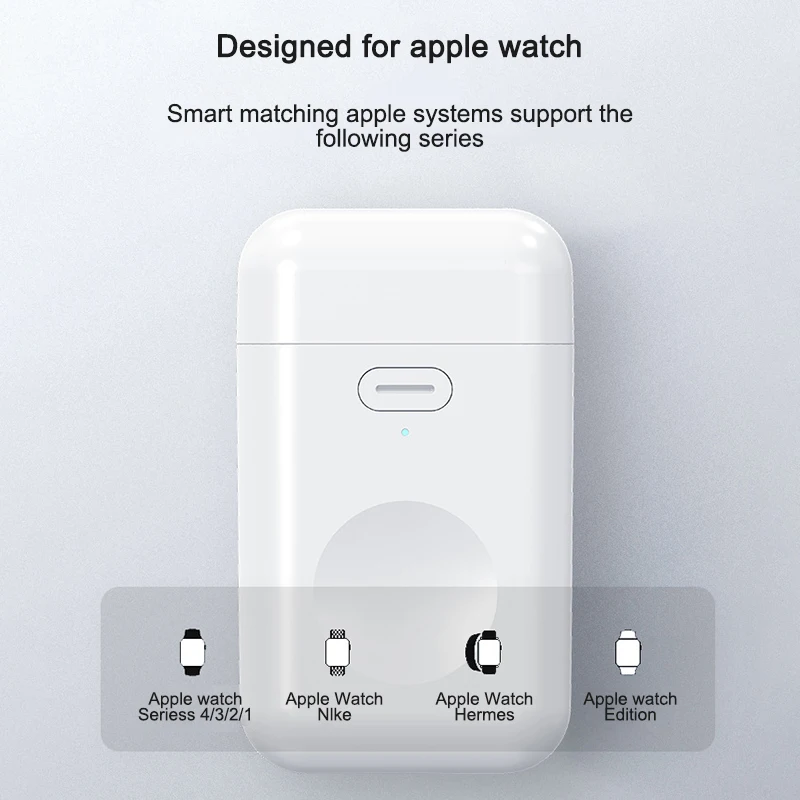 Беспроводное зарядное устройство Qi для Apple Watch 4 3 2 1 I Series портативная док станция