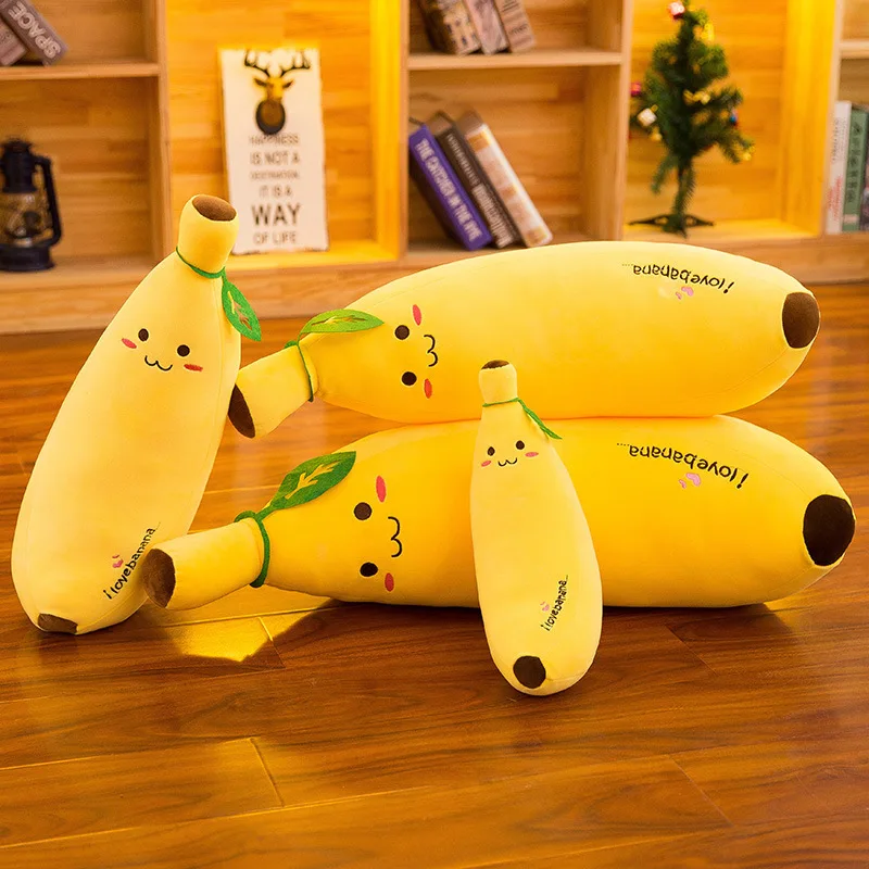 Emulational Fruit Software Banana Creative Plush Toys Girl'S Pillow Gift Customization Logo