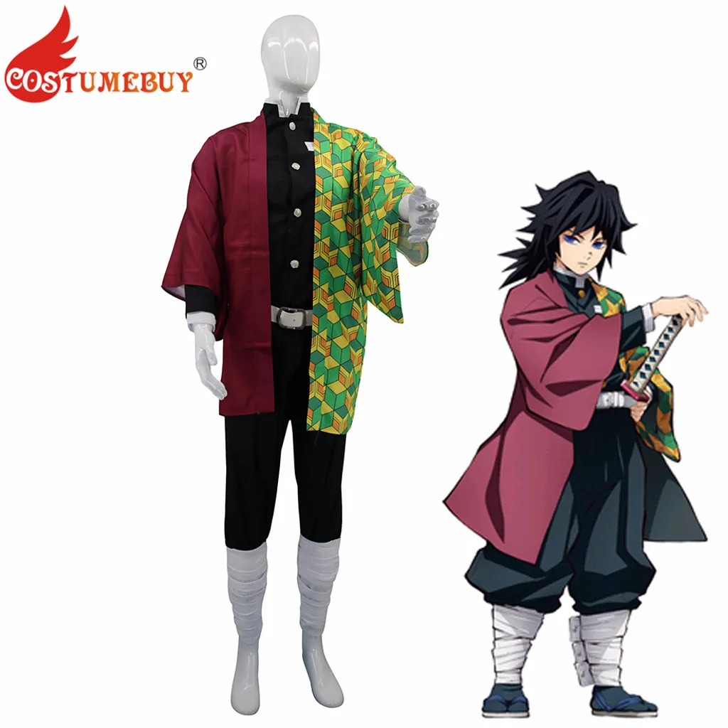 

CostumeBuy Demon Slayer: Kimetsu no Yaiba Cosplay Tomioka Giyuu Costume Men Kimono Halooween Party Full Outfits Custom Made