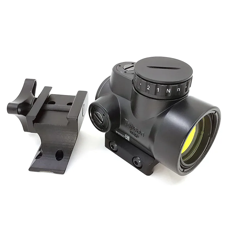 Тактические охотничьи прицелы оптика рефлекс MRO Red Dot Sight 2 MOA AR с низким и высоким QD креплением fit 20 мм Rail - Цвет: BK