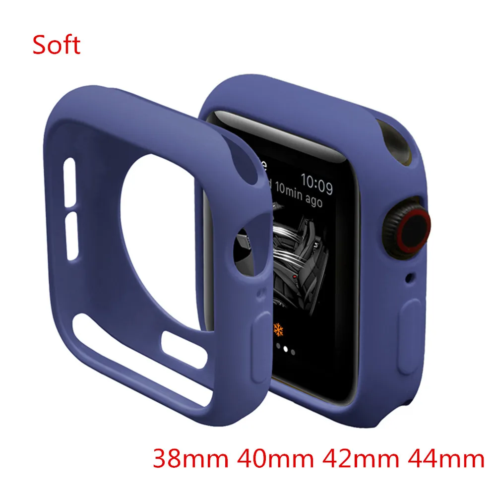 

38mm 42mm Silicone Protective Case Cover for Apple Watch 40mm 44mm Candy Color Soft Rubber Bumper Protector for iWatch 5 4 3 2 1