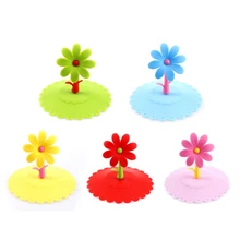 1 шт. милый пылезащитный многоразовый силикон мультфильм кружка в цветочек чашка лук крышка аксессуары для кухонного бара чашки крышки