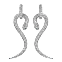 Высокое качество Модный Темперамент Европейский и американский микро-набор серпантин Циркон преувеличенные женские/серьги для молодой женщины ER-358