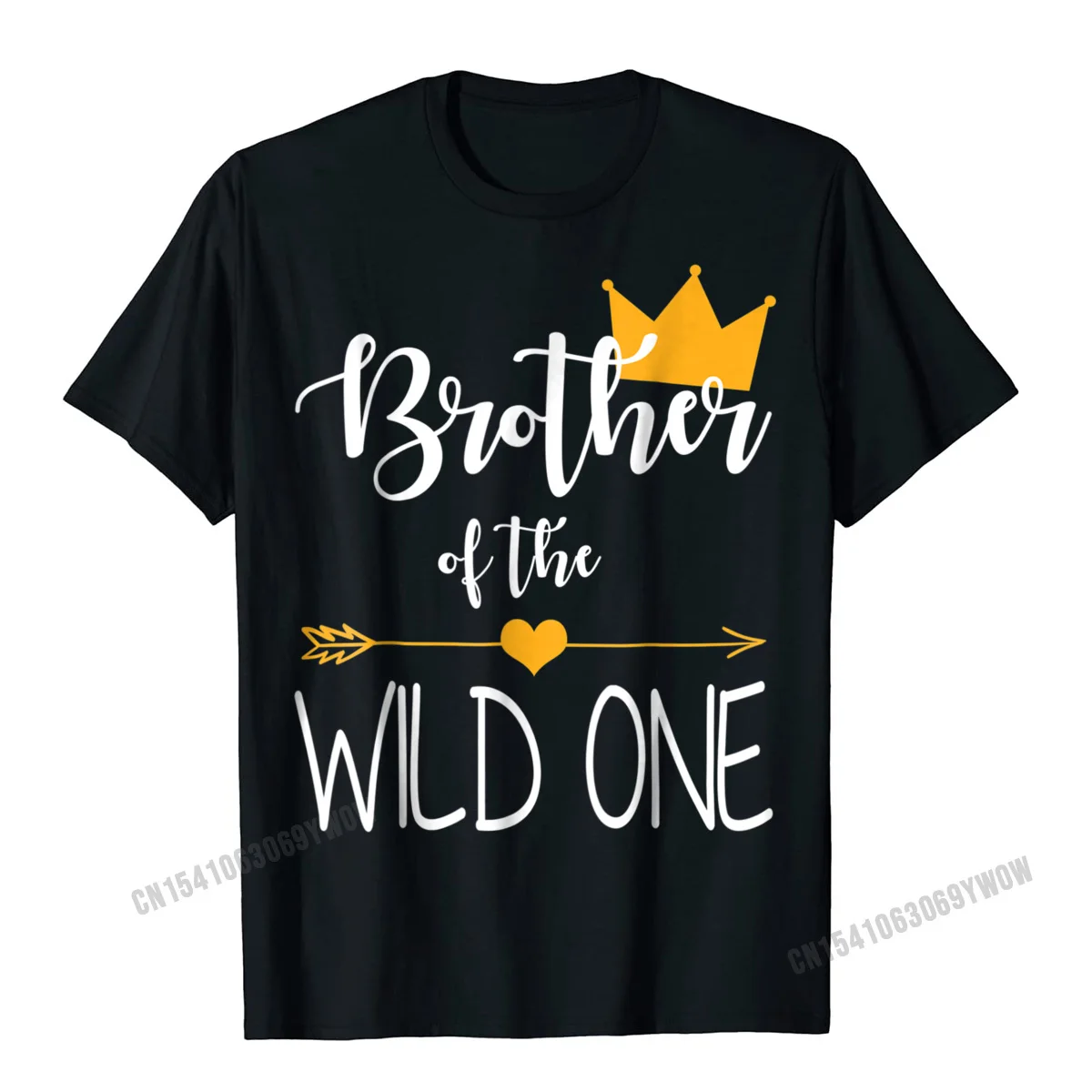  Men's T-shirts Printed On Casual Tops Shirt 100% Cotton Round Collar Short Sleeve Street Clothing Shirt Summer Fall Brother of the Wild One baby first birthday funny gift shirt__749 black