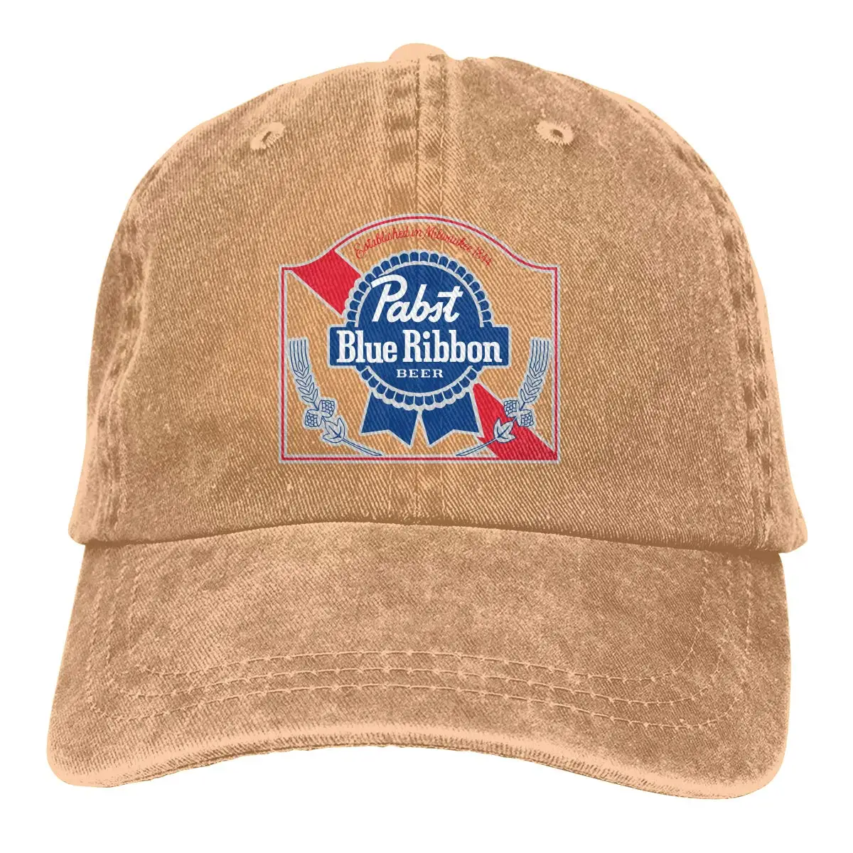 Унисекс Pabst синяя лента промытая бейсболка винтажная Регулируемая папа-шляпа