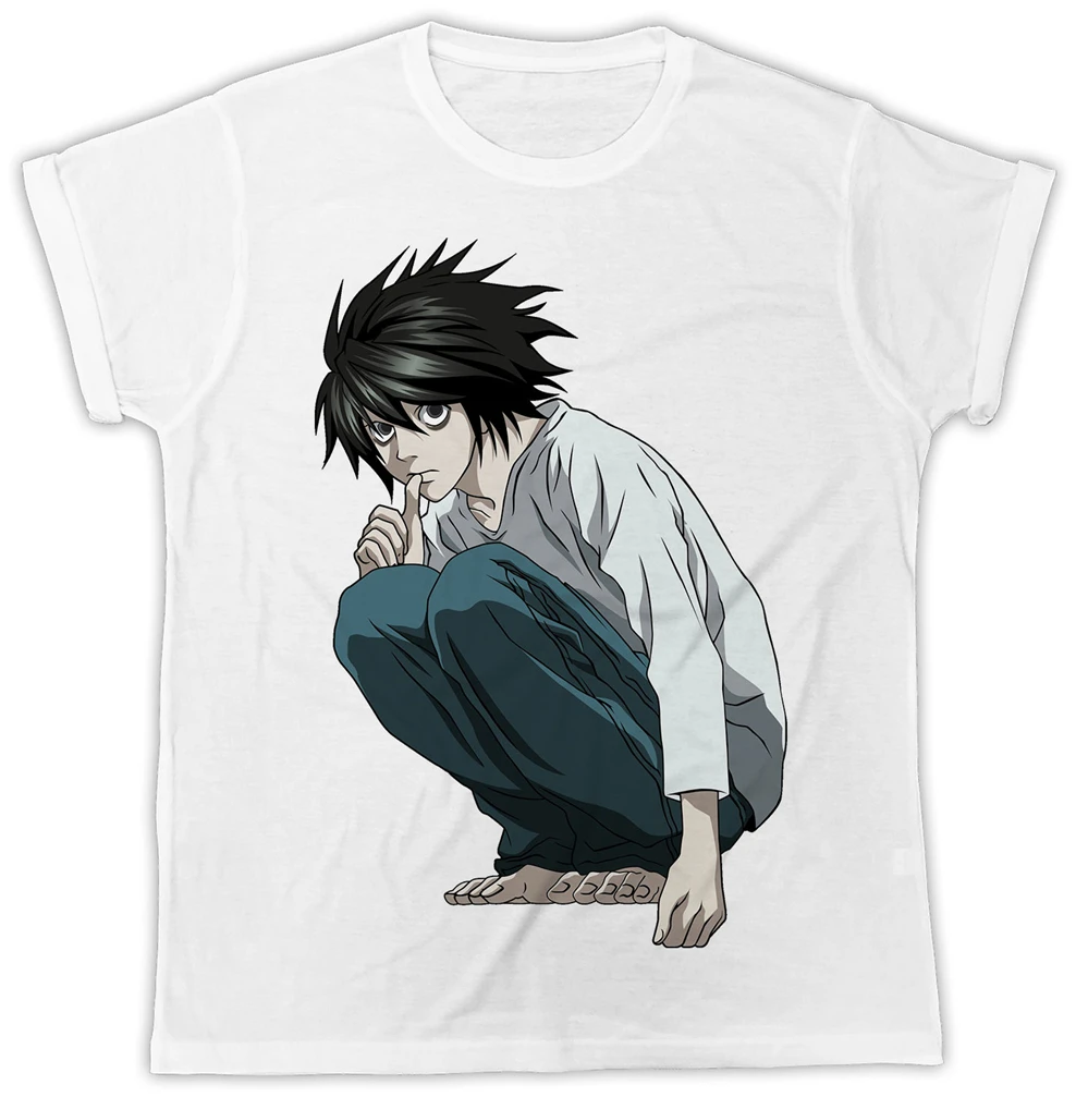 Death Note L Кира Рюк фильм плакат Прохладный Ретро летняя футболка с короткими