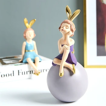 

New Moden Girl Resin Art Statue Gift Fairy Accessori Fashion Style Salon Sculpture Ornaments Home Decoration Tabletop Figurines