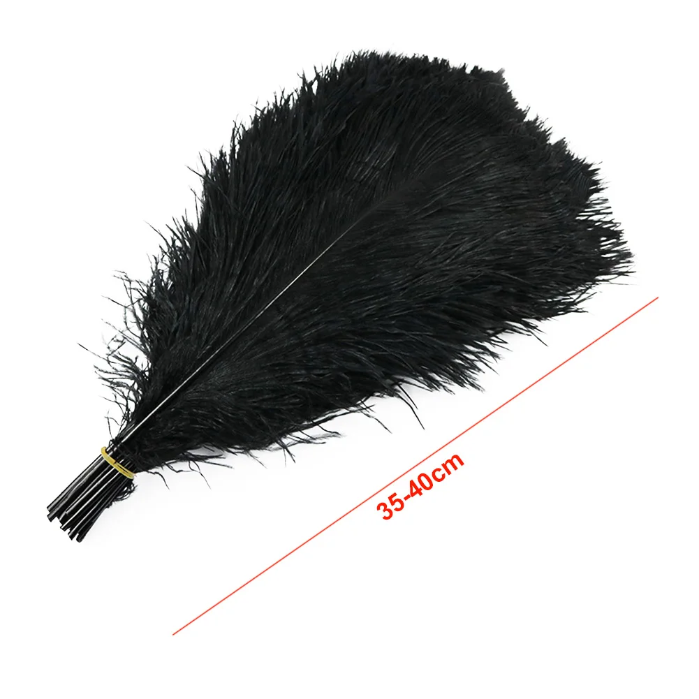 10 Pcs DIY Festival Crafts Plumes 35-40CM Multipurpose Artificial Ostrich Feathers Centerpieces Home Party Wedding Decorations