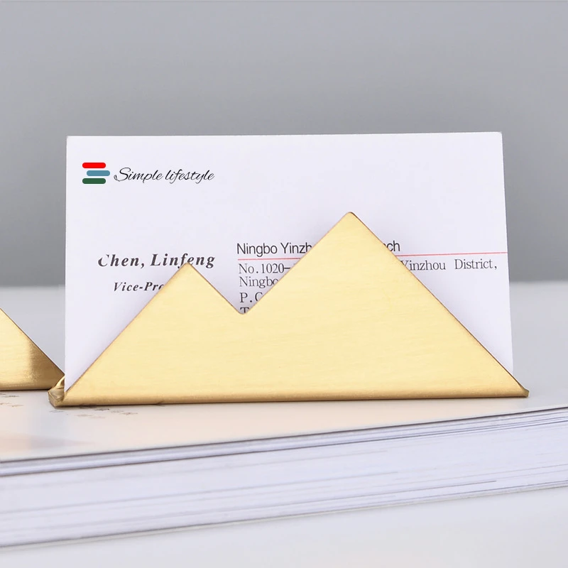 1pcs Gold Luxury Stainless Steel Business Name Card Holder Office