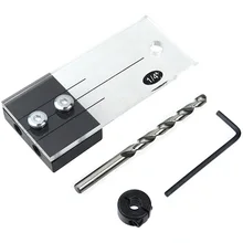 Дюбель джиг акриловая закаленная сталь карманное отверстие джиг 1/4 дюймов сверлильный направляющий локатор 95AA