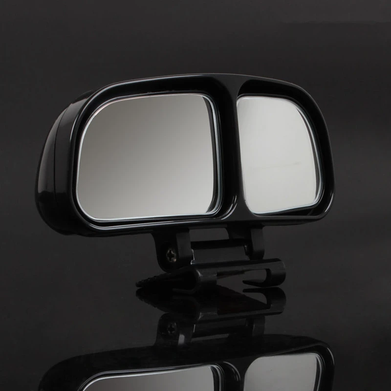 Hot 2Pcs Vehicle Car Blind Spot Square Wide Rear View Mirrors Side Universal Black / Silver