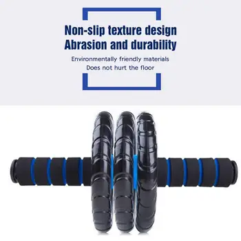 

Muscle Belly Roller Durable Three Rounds Black Green Motion Fitness Exercise Device Home Abdominal Wheel Gym Sucker Dance