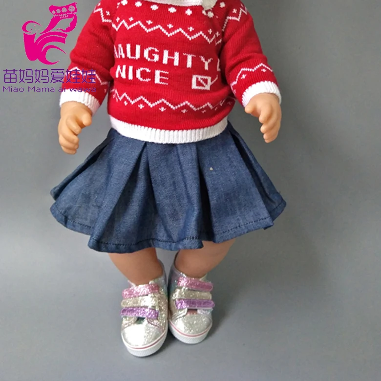 

Doll dress fashion short dress and hat set for 4cm 40cm Baby boy new Born Doll clothese set