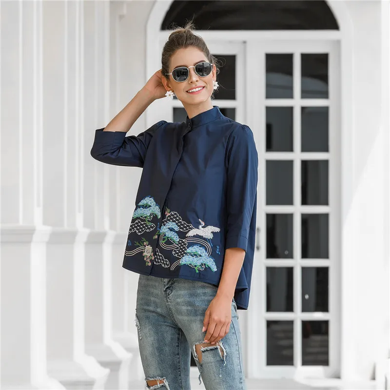 Women Tops Blouse Women Print Shirts Fashion Korean Casual Blouse Women Plus Size