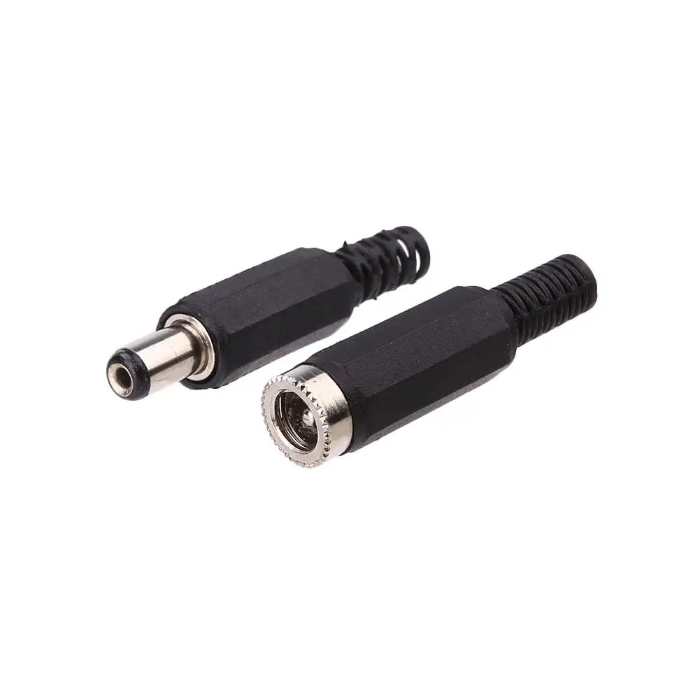 

Connector Adapter Female In-Line Plug 1Pair Socket Connector Male 2.1x5.5mm DC Jack DIY Barrel Damp Proof