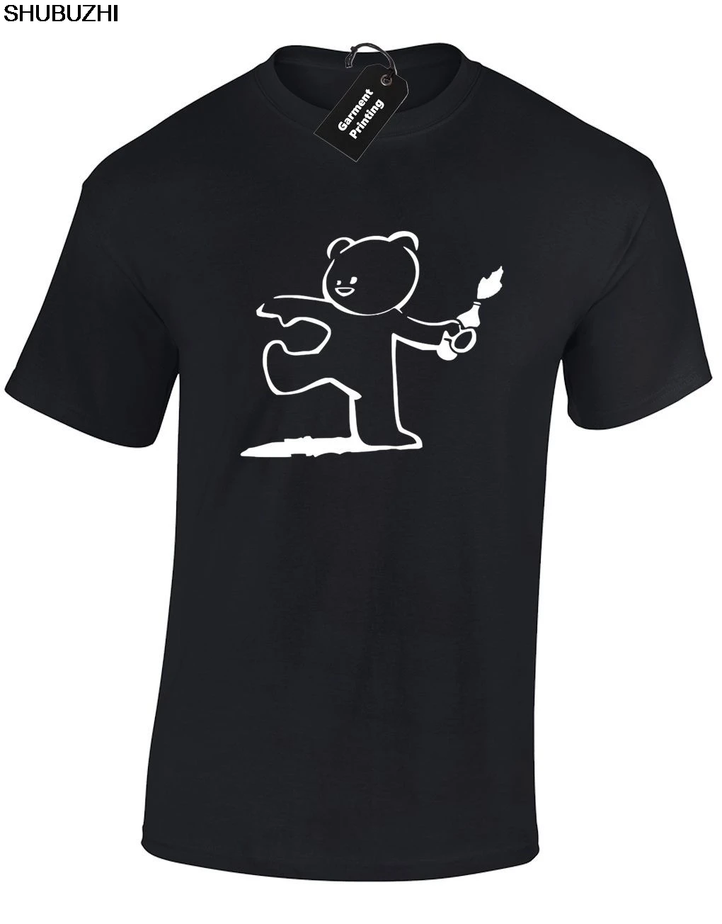 

TEDDYBEAR BANKSY MENS T SHIRT TEE COOL STREET ART GRAFFITI URBAN RETRO HIPSTER Cool Casual t shirt men Unisex New tshirt sbz4531