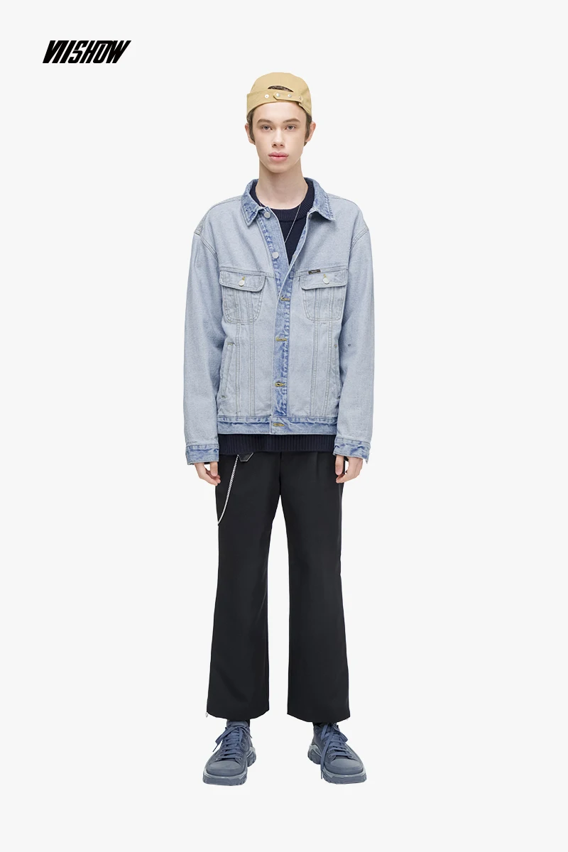 VIISHOW уличная одежда мужские куртки Брендовые джинсовые для мужчин Chaqueta Hombre