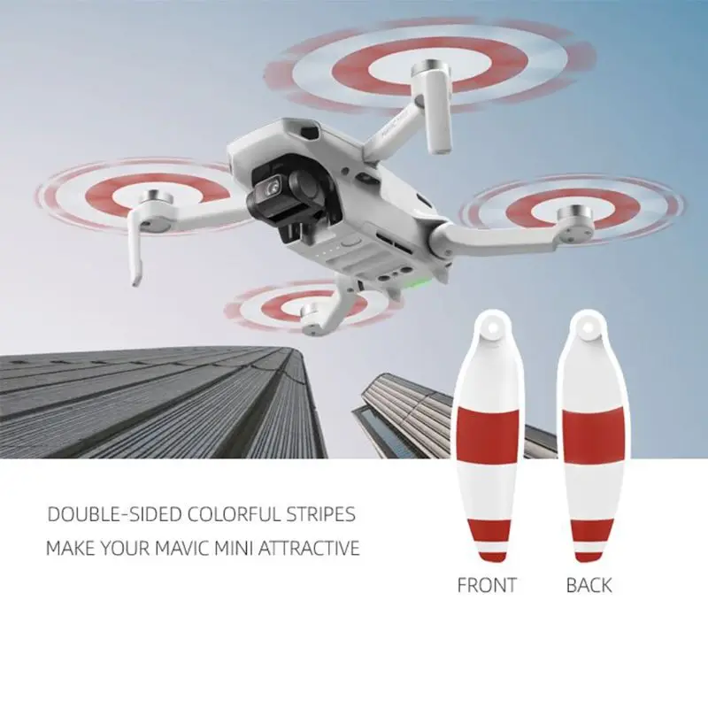 1 комплект Красочные малошумные пропеллеры быстросъемные лопасти для DJI Mavic Mini Drone Propeller Blade