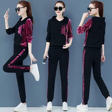 korean style women fashion clothing  long sleeve two piece set top and pants lounge wear spring clothes for women 2020