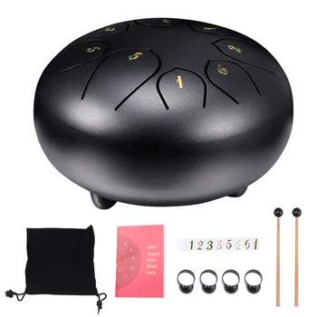 

Tongue Drum 6 Inch 8 Tune Steel Hand Pan Drum Handpan Drums With Drumsticks Carrying Bag Percussion Instruments Handpan Gift