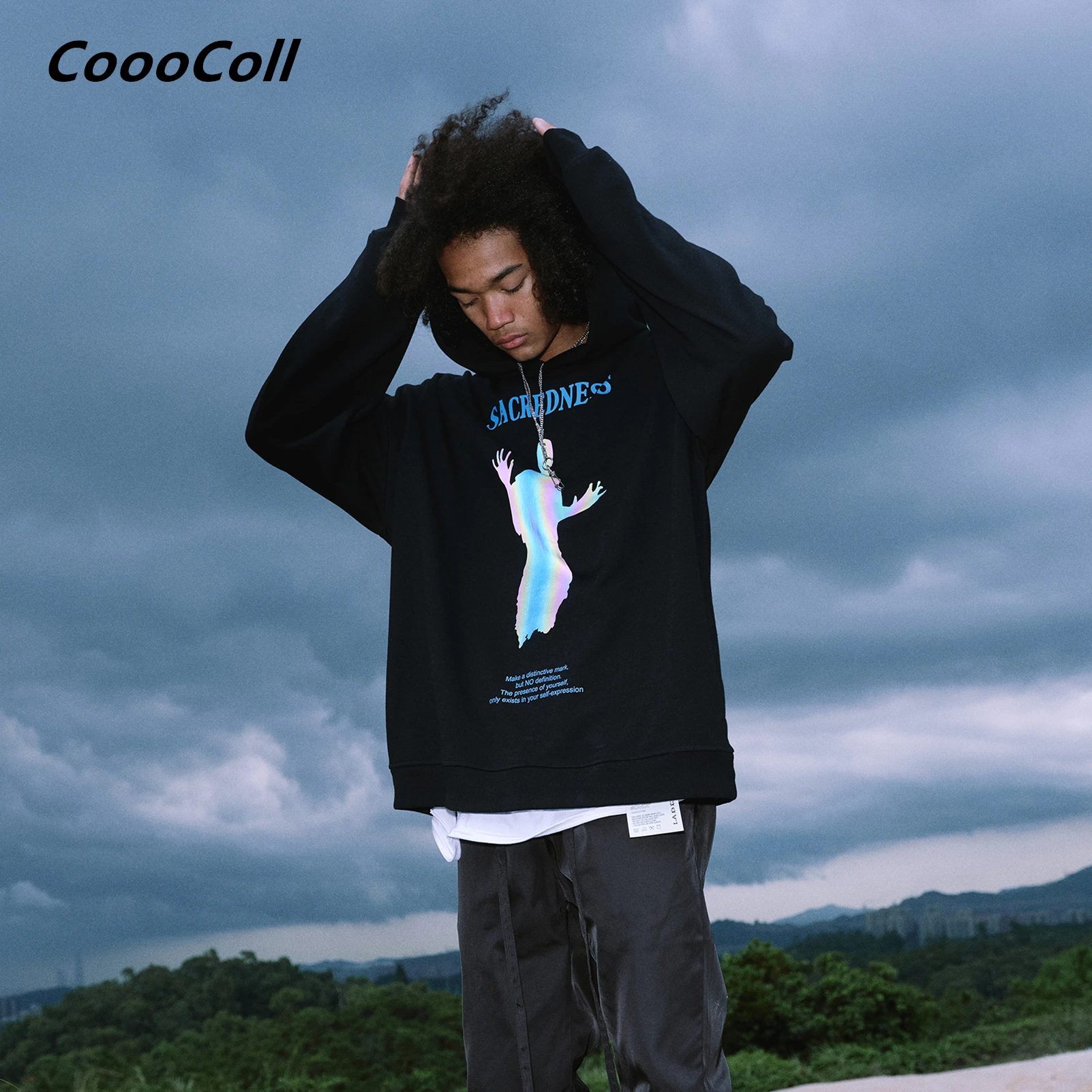 CoooColl, новинка, с капюшоном, 19FW, хлопок, Kanye West, Джастин Бибер, тайна, визиты в хип-хоп, модные, зимние, 3M, толстовки, мужские, женские, худи
