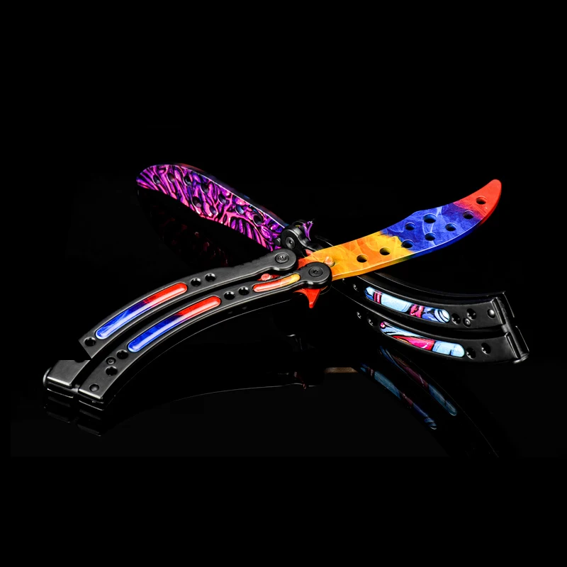 CS GO Karambit красочный нож бабочка для взрослых детей праздничная игра подарок