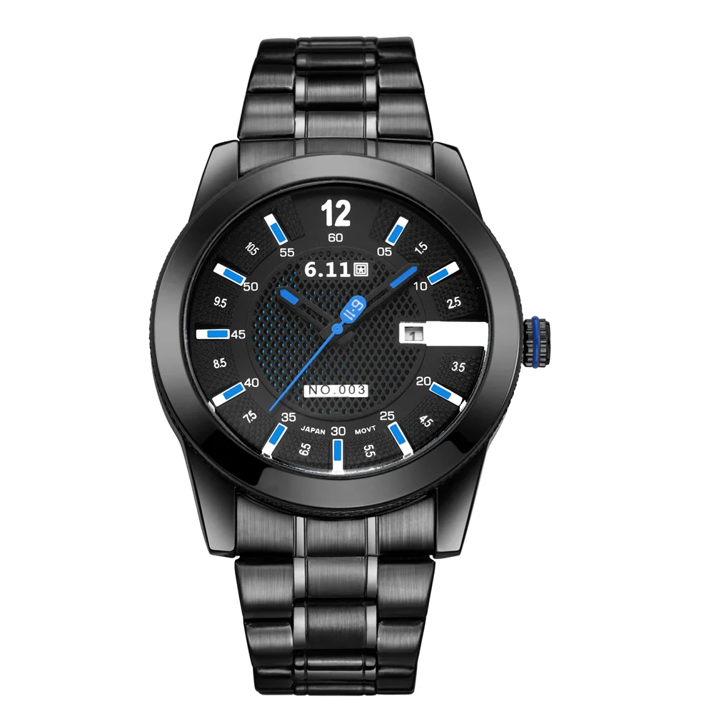 611 солнечные часы лучший бренд часы Мужские reloj macsulino light kinetic energy кварцевые часы со стальным ремешком водонепроницаемые часы с календарем Мужские - Цвет: 611-003-8