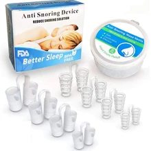 8 pz/set soluzione russare dispositivi Anti russare russare tappo naso prese d'aria dilatatori aiuti per dormire respirazione Apnea guardia Anti Ronco