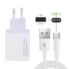 Type C USB кабель для зарядки данных адаптер настенного зарядного устройства для samsung S8 S9 Motorola One power G7 LG G6 Honor 20 8X Pro Leagoo S10