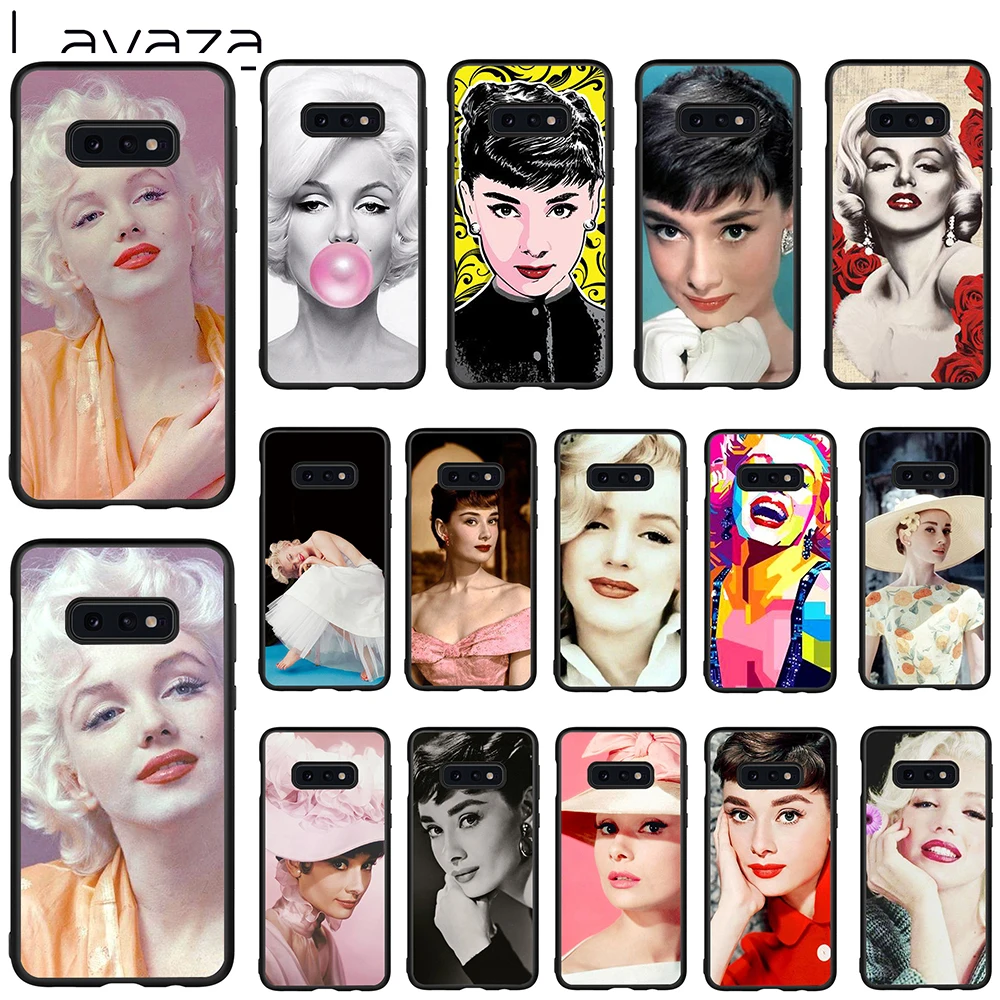 Audrey Hepburn Marilyn Monroe Soft Case for Samsung Galaxy Note 8 9 S7 edge S8 S9 S10 Plus S10e Cover |